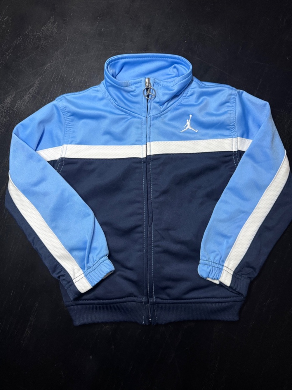 Jordan Kids Blue & Navy Colorblock zip up top